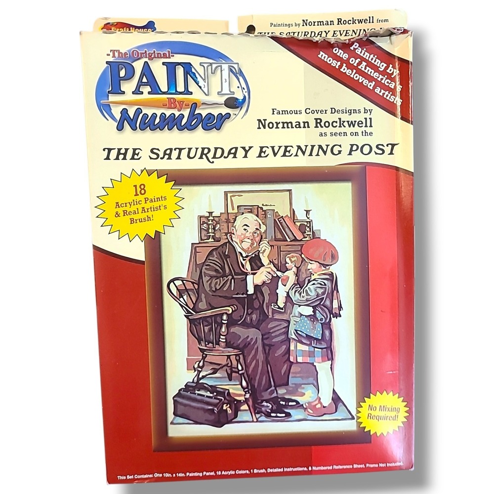 NOS Craft House Paint By Number Norman Rockwell Saturday Evening Post